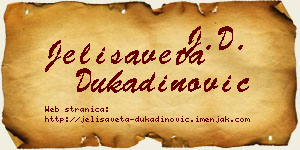 Jelisaveta Dukadinović vizit kartica